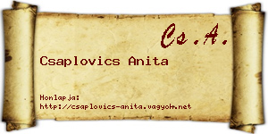 Csaplovics Anita névjegykártya